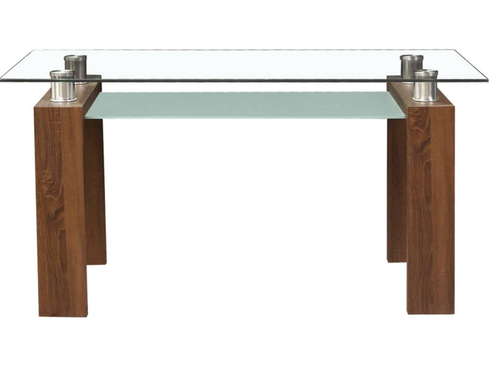 Tavolo da pranzo "Eva" - 150 x 80 x 75 cm - Laccato marrone