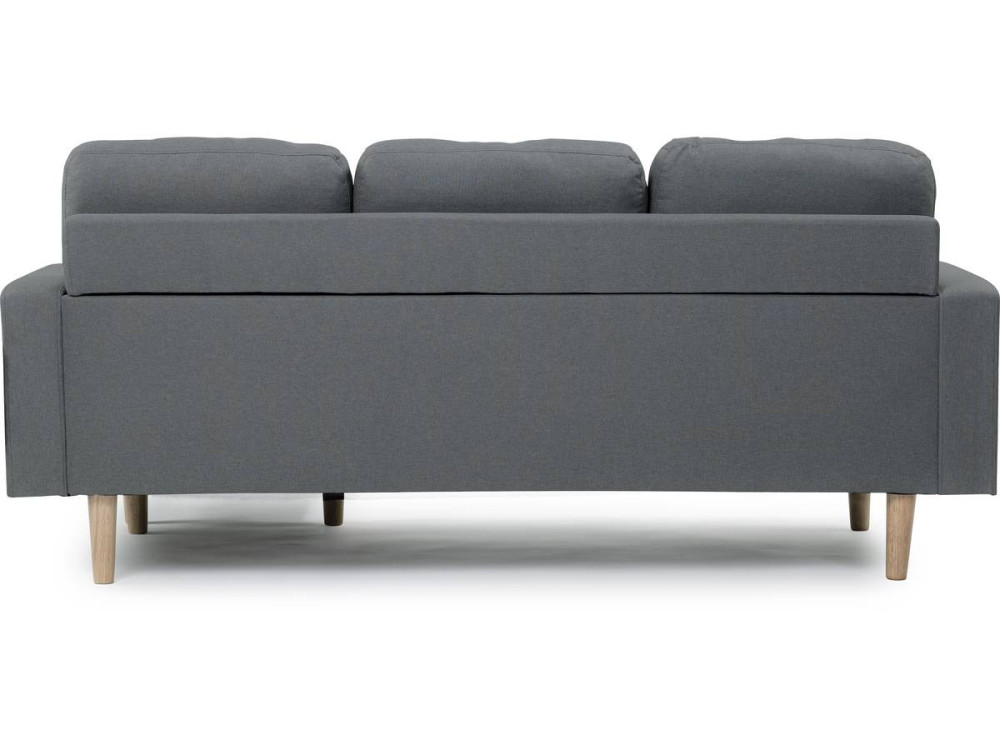Divano angolare reversibile in tessuto "Gabby" - 3 posti - Grigio