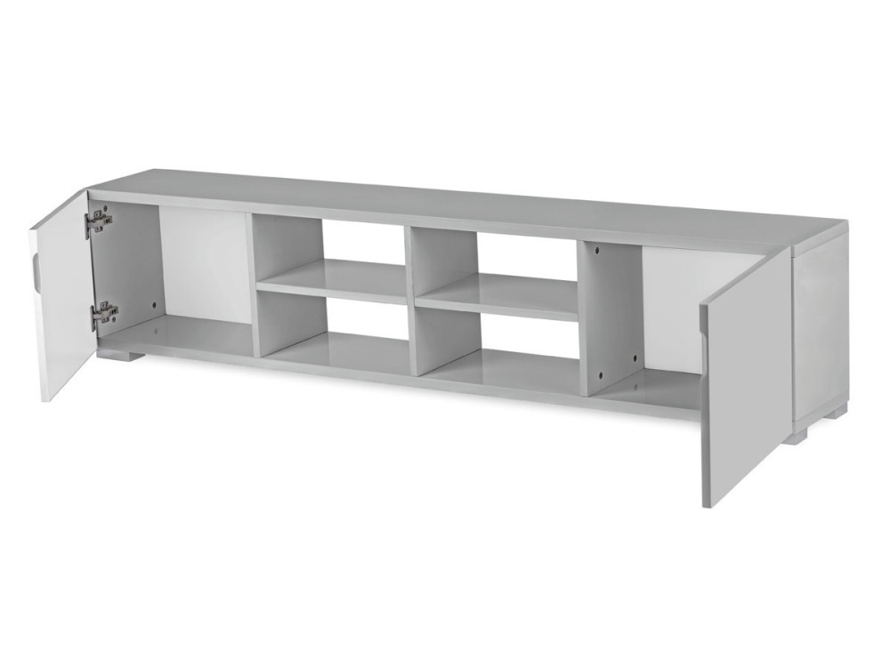 Mobile TV ALICIA - 185 x 30 x 42,5 cm - Grigio laccato