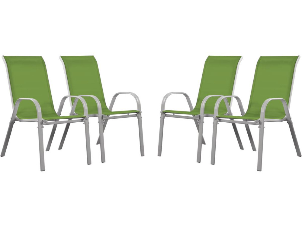 Sedia da giardino textilene "Cordoba" -Phoenix-Verde -Set di 4