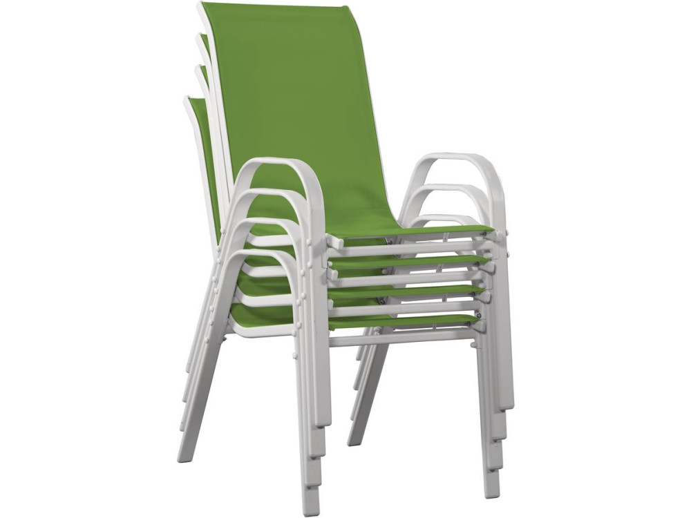 Sedia da giardino textilene "Cordoba" -Phoenix-Verde -Set di 4