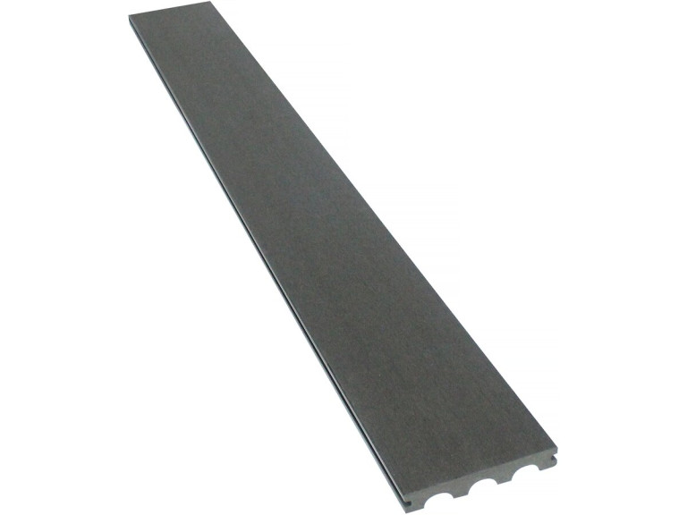 Set di 3 di listelli da terrazzo in composito completo - 2,4m - Superficie ca. 1,05 m² - Grigio scuro