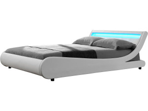 Letto LED "Natacha" - 180 x 200 cm - Bianco