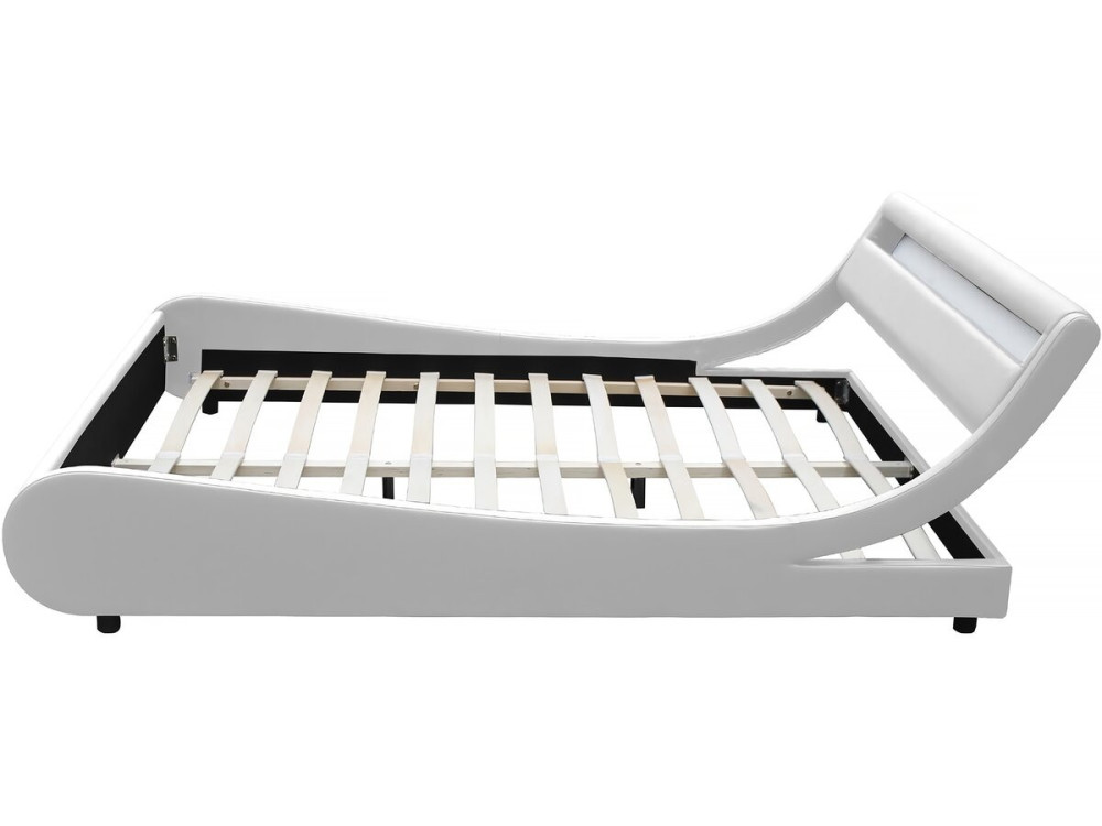 Letto LED "Natacha" - 180 x 200 cm - Bianco
