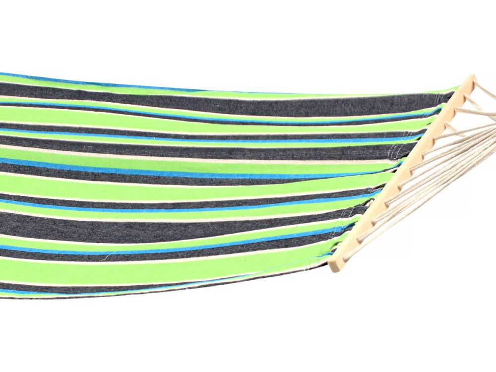 Amaca in legno con tela di cotone "Dallas" - 3 m - Verde misto