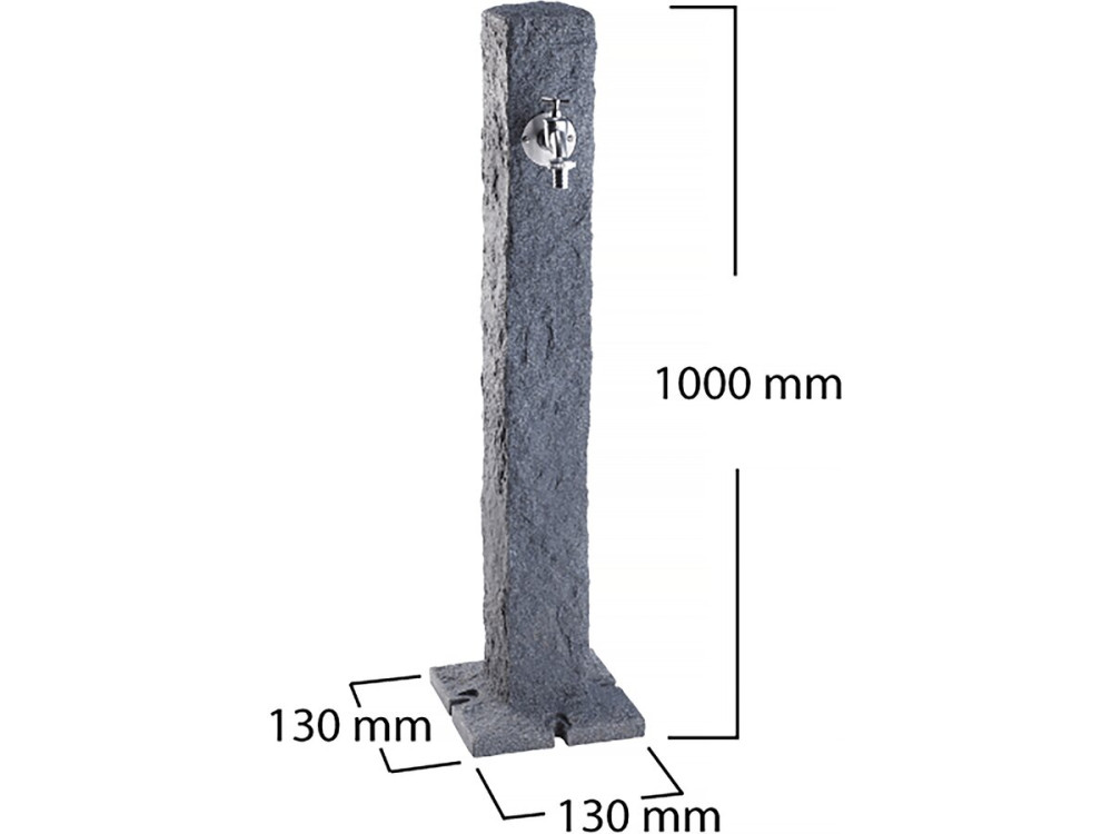 Fontaine "Granit" - Gris foncé - 100 x 13 x 13 cm