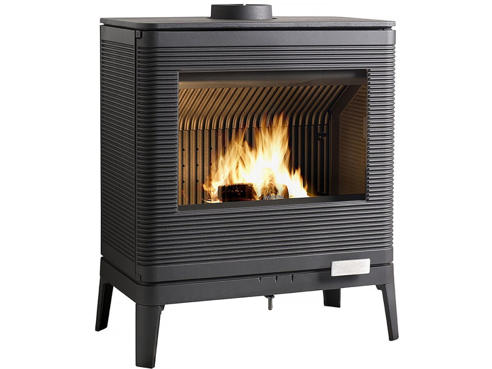 Poêle à bois en fonte "Kazan" - 65,2 x 37,2 x 76,8 cm - 9 kW - Anthracite