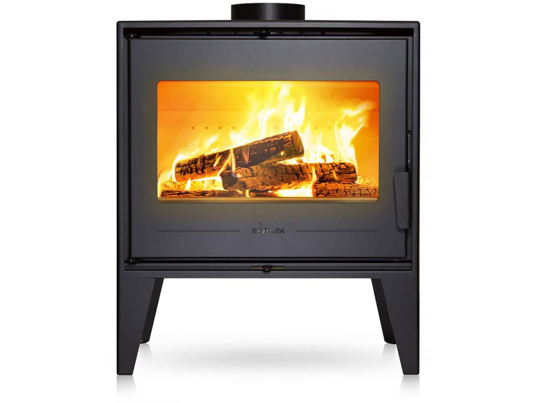 Poêle à bois en acier "Euros"  - raccordable - 8 kW