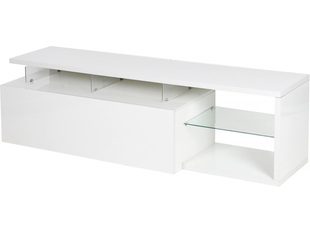 Porta TV LED laccato "Penny" - 150 x 41 x 38 cm - Bianco