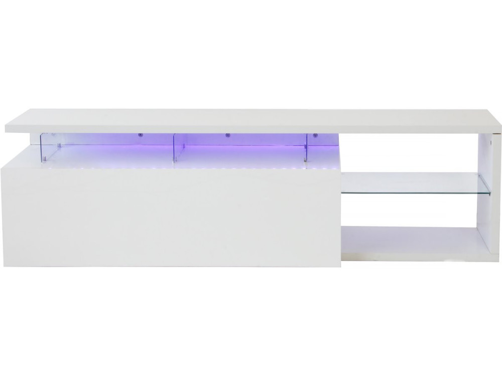 Porta TV LED laccato "Penny" - 150 x 41 x 38 cm - Bianco