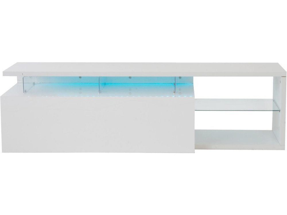 Porta TV LED laccato "Penny" - 150 x 41 x 38 cm - Bianco