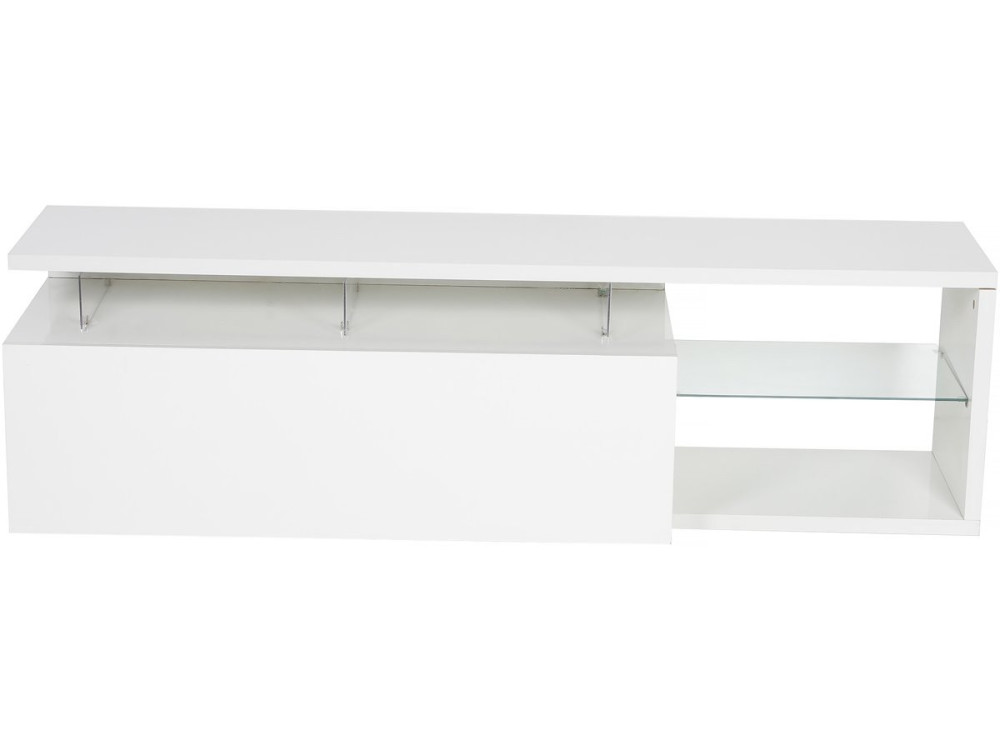 Porta TV LED laccato "Penny" - 150 x 41 x 38 cm - Bianco