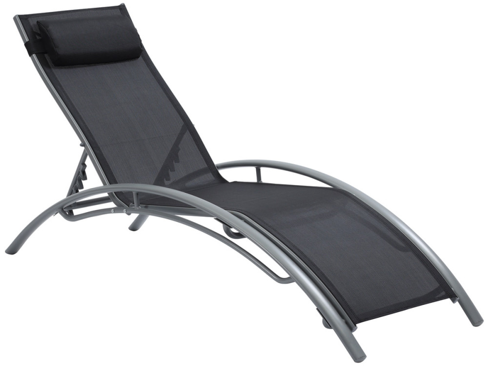 2 lettini in alluminio Beauty - PHOENIX - Nero - set di 2