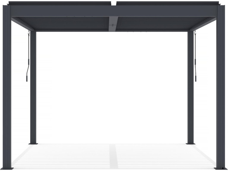 Pergola bioclimatica con LED in alluminio "Windsor" 3 x 3 - Grigio