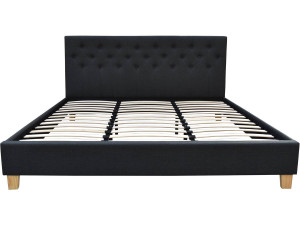 Letto Emmy - 180 x 200 cm - Grigio scuro 2
