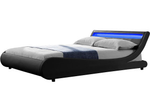 Letto LED "Natacha" - 180 x 200 cm - Nero