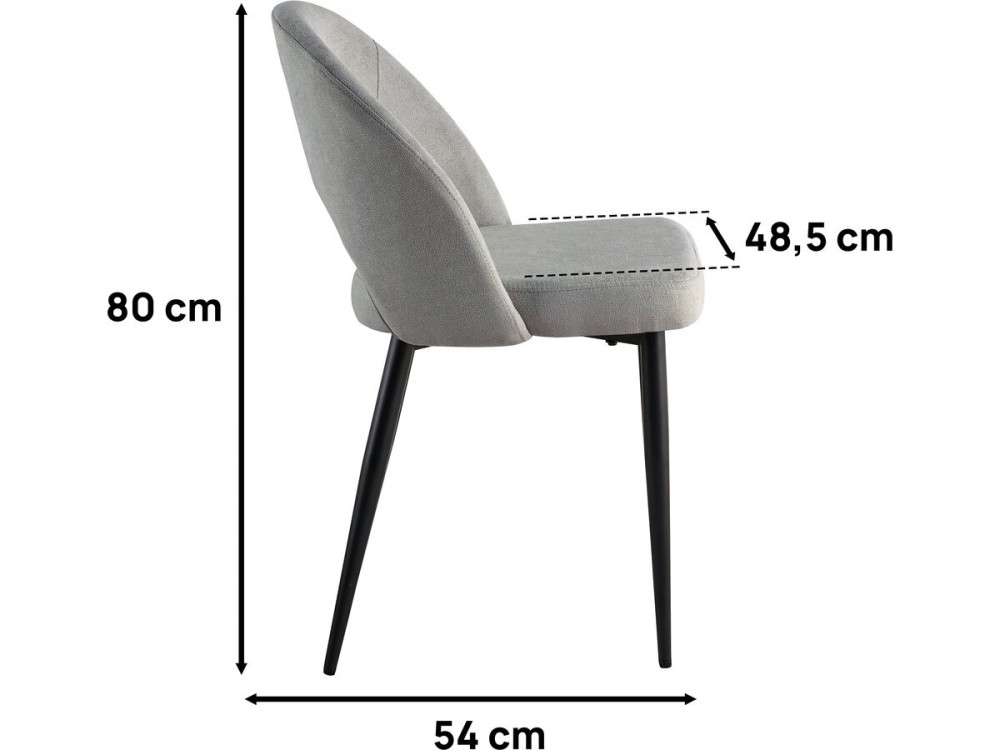 Set di 2 sedie "Alma" - Grigio