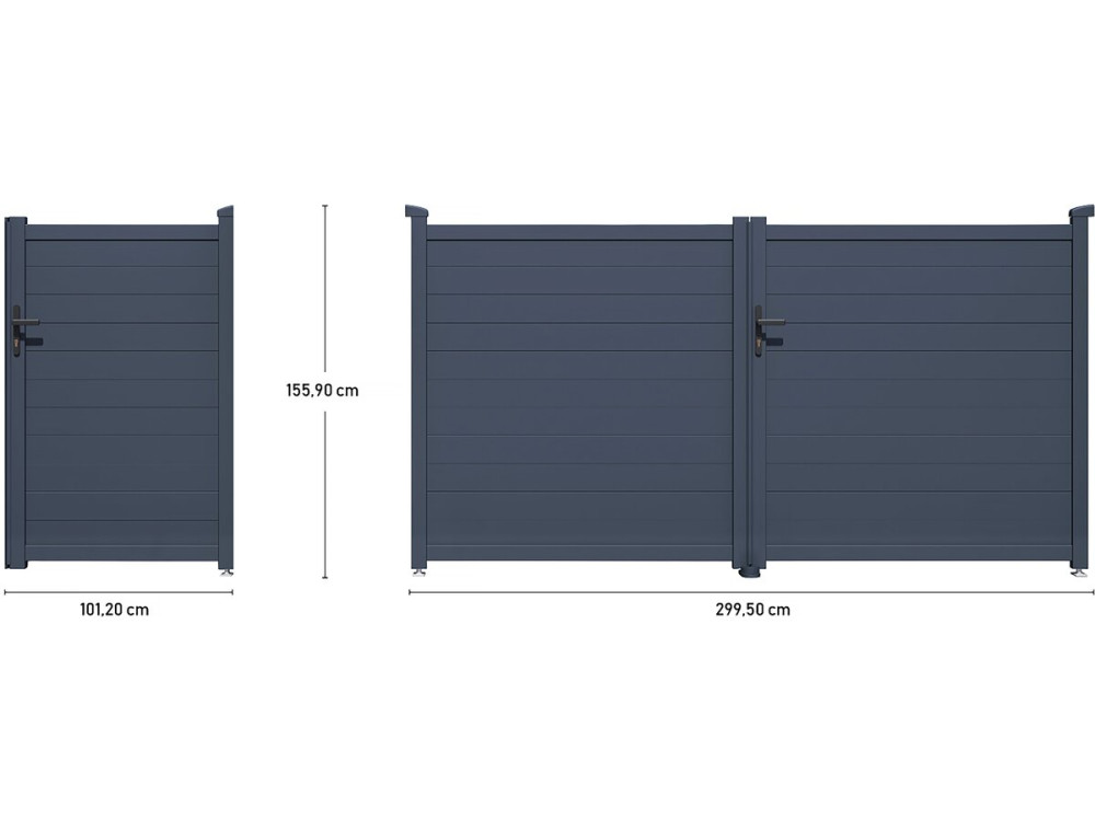 Pacchetto cancello + wicket Marc” – Grigio