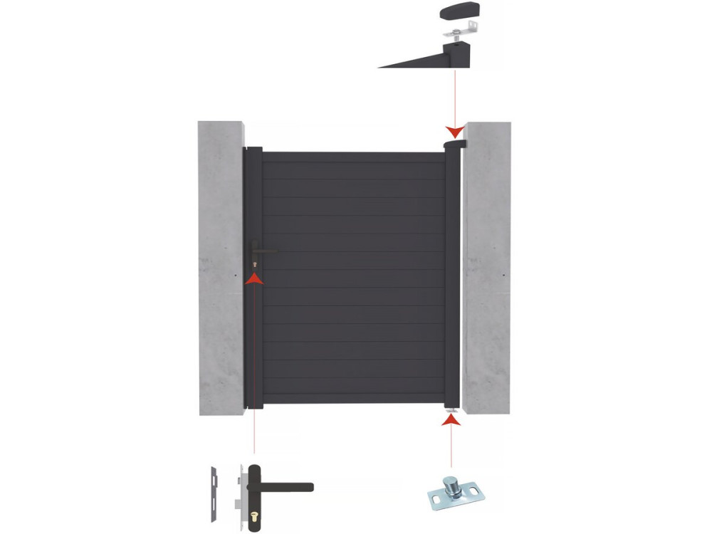 Pacchetto cancello + wicket Marc” – Grigio