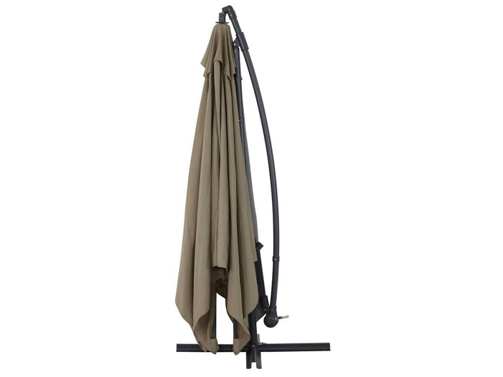 Ombrellone da giardino decentrato in alluminio ILIOS 3 - Quadrato - 3 x 3 m - Talpa