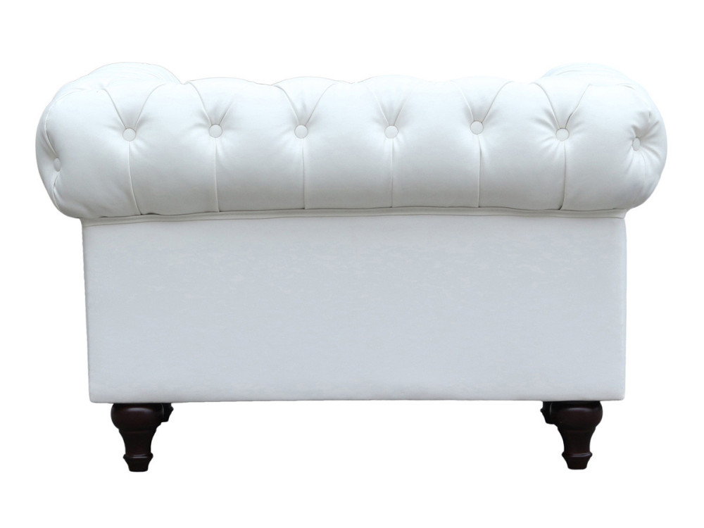 Poltrona Chesterfield "Aliza"- 111 x 82 x 70 cm - Bianco