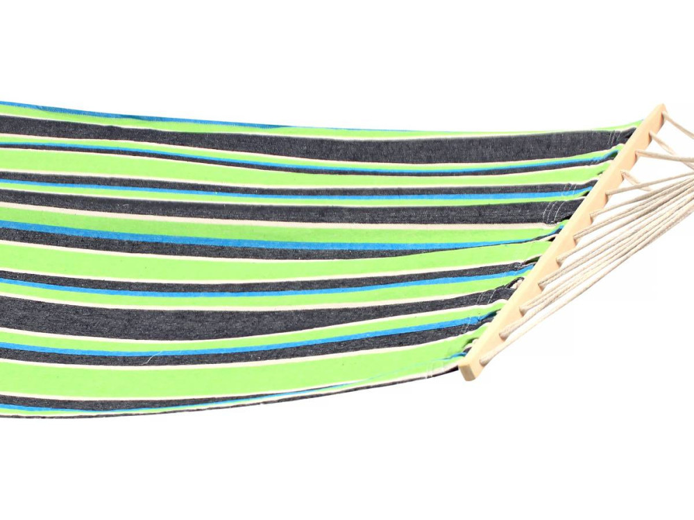 Amaca in legno con tela di cotone "Dallas" - 3 m - Verde misto