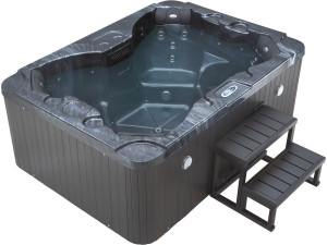 LED Spa "Haïti" 4 posti - 210 x 152 x 78 cm - Grigio