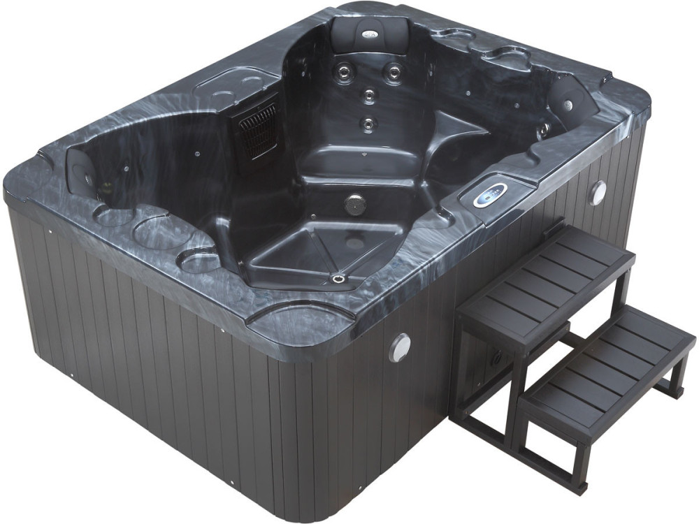 LED Spa "Haïti" 4 posti - 210 x 152 x 78 cm - Grigio