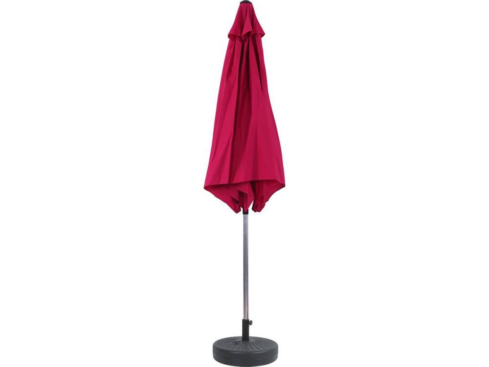 Ombrellone da giardino dritto Alu "Sol" - Rotondo - Ø 3m - Rosa - con zavorra