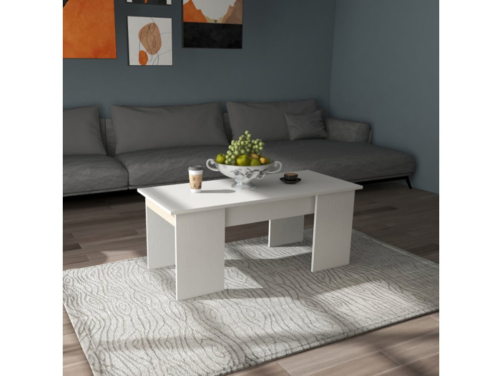 Tavolino "Diana" - 102 x 50 x 43 cm - Bianco