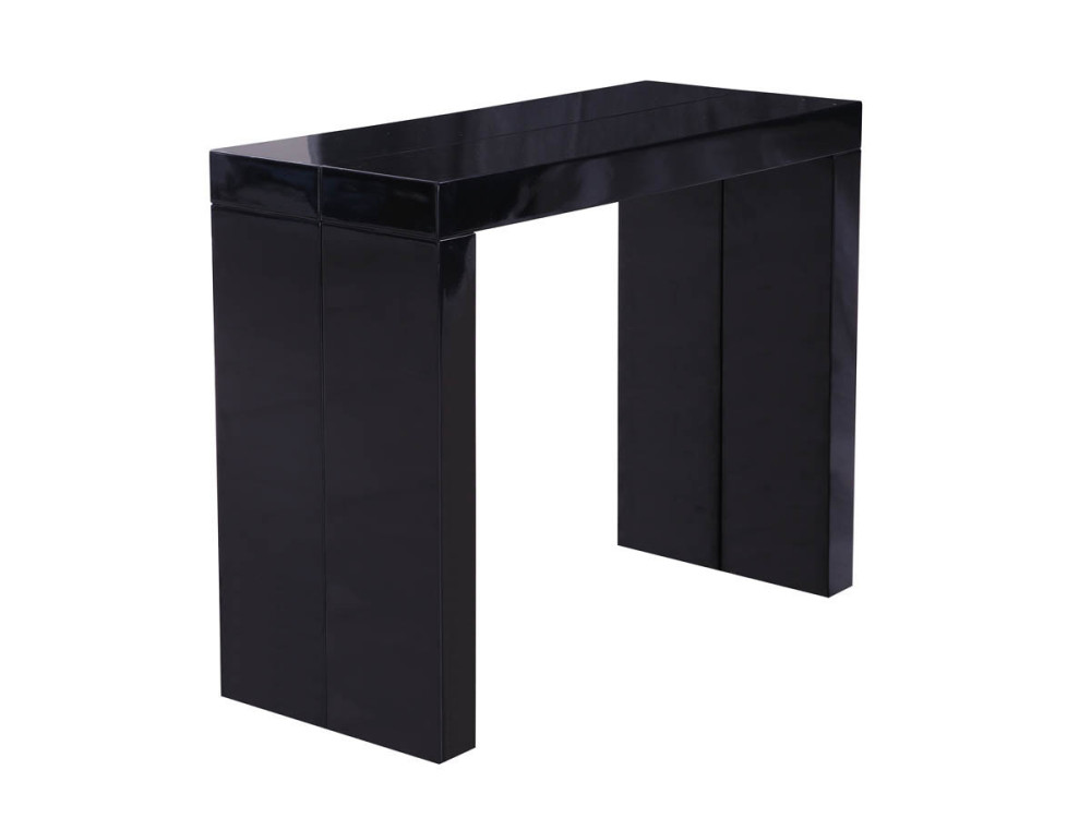 Tavolo da pranzo estensibile "Dina" - 200/40 x 94 x 75 cm - Nero laccato