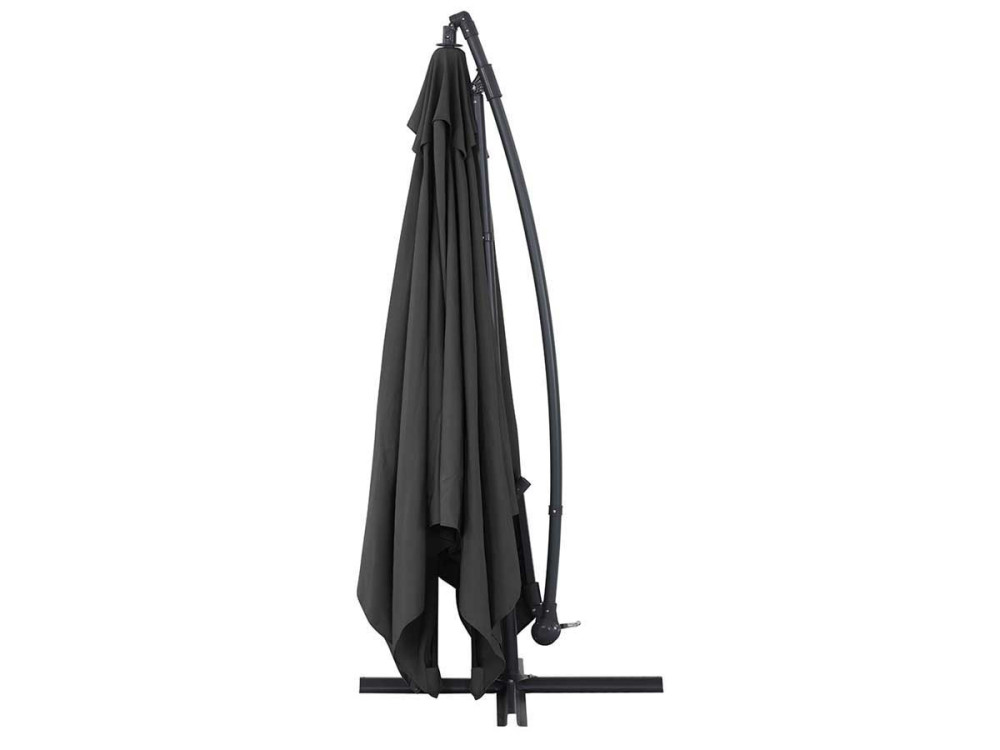 Ombrellone da giardino decentrato in alluminio ILIOS 3 - Quadrato - 3 x 3 m Nero