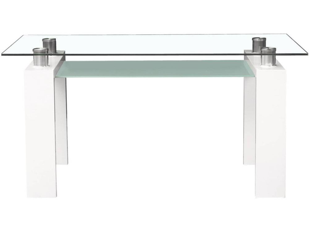 Tavolo da pranzo "Eva" - 150 x 80 x 75 cm - Laccato bianco