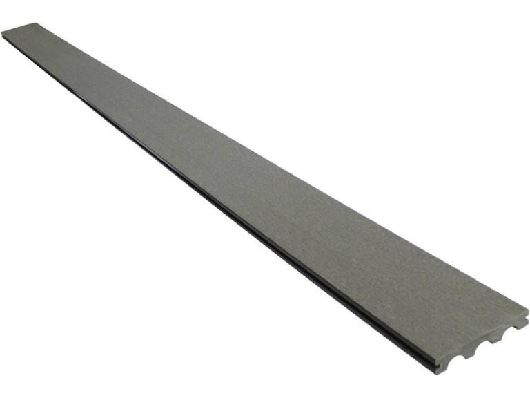 Set di 3 di listelli da terrazzo in composito completo - 2,4m - Superficie ca. 1,05 m² - Grigio