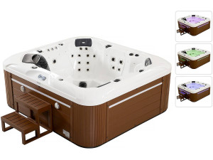 Spa "Bora-Bora" LED - 6 posti - Vasca bianca - Sistema Balboa - Bluetooth