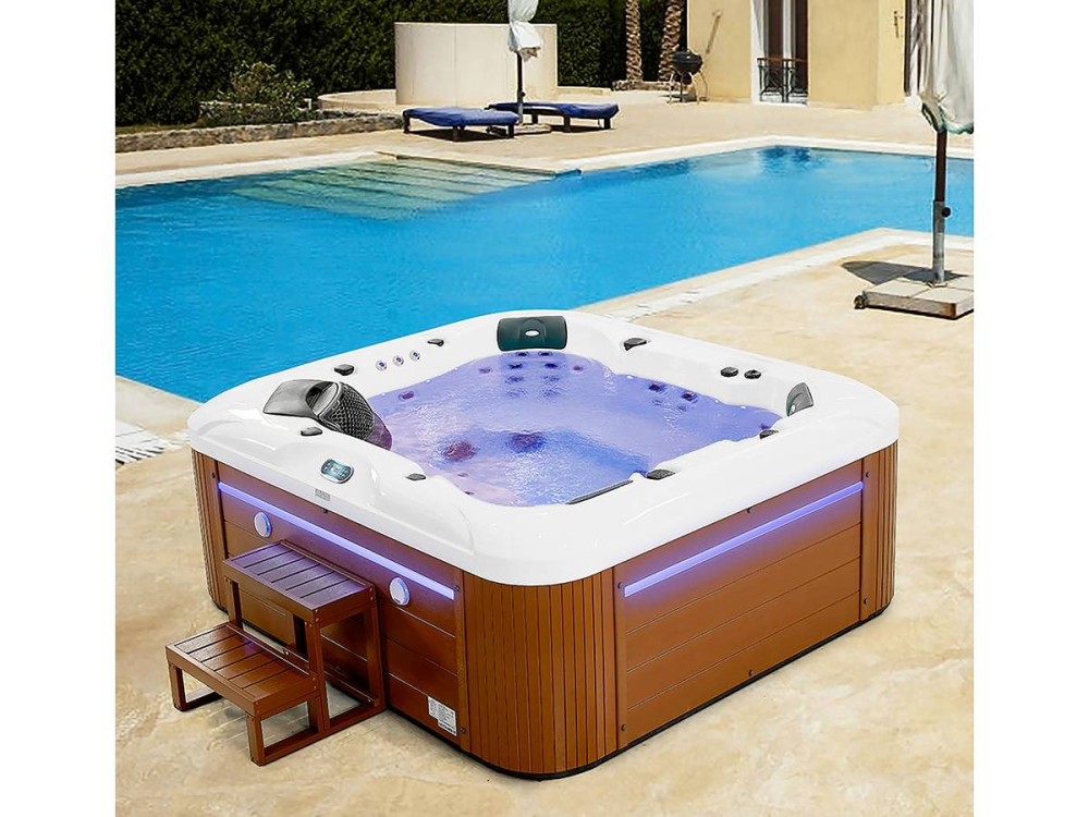 Spa "Bora-Bora" LED - 6 posti - Vasca bianca - Sistema Balboa - Bluetooth