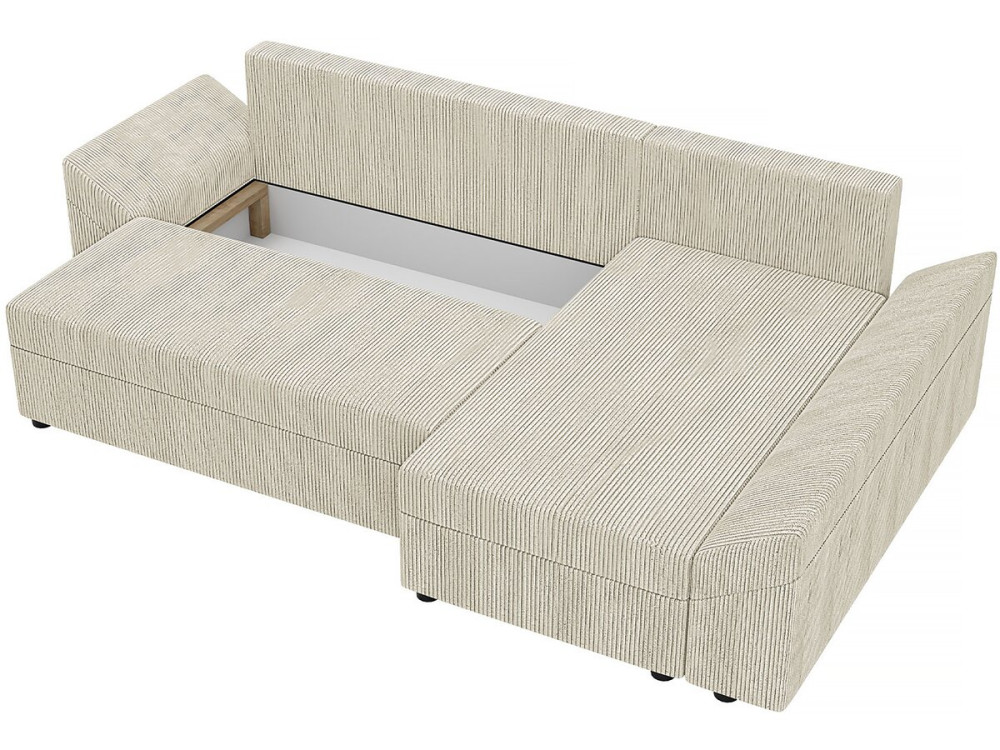 Divano angolare "Dante L" - 248 x 139 x 80 cm - Beige.