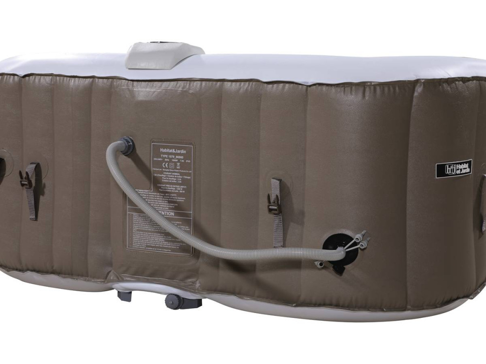 SPA GONFIABILE MONAC IN PVC - 4 POSTI- TORTORA/CREMA