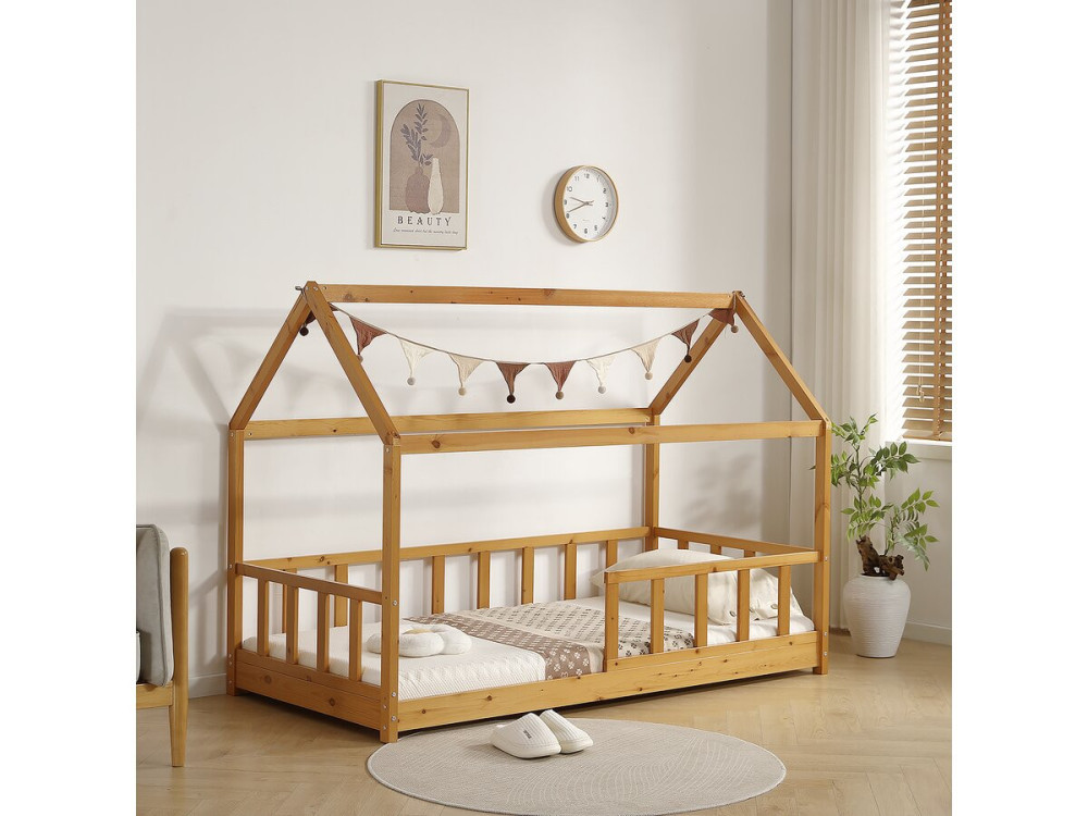 Letto a castello in legno "Léa" - 90 x 190cm - Marrone