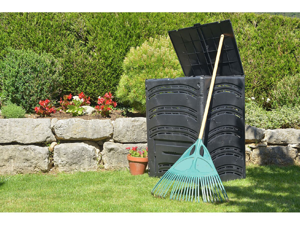Compostiera in plastica "MAKI" -  500 L - Nero
