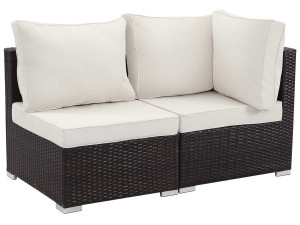 Salotto da giardino Meridian 2 pezzi Ibiza - Buffalo - Marrone