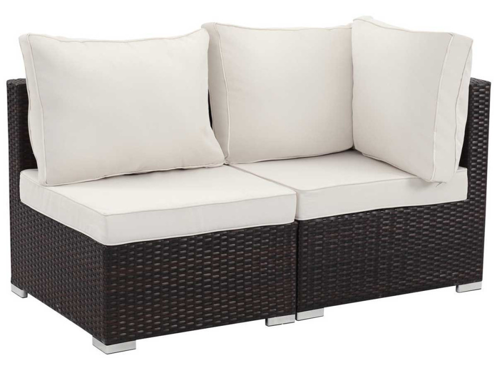 Salotto da giardino Meridian 2 pezzi Ibiza - Buffalo - Marrone