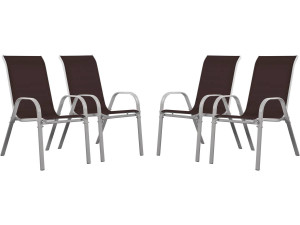 Sedia da giardino textilene "Cordoba" -Phoenix-Talpa-Set di 4