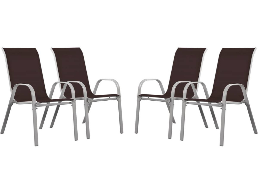 Sedia da giardino textilene "Cordoba" -Phoenix-Talpa-Set di 4