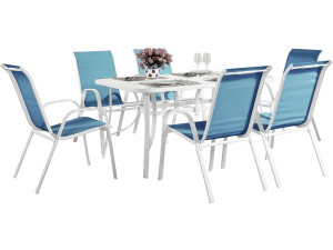 Salone da giardino in textilene" Cordoba" - "Phoenix"- Blu