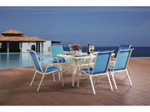 Salone da giardino in textilene" Cordoba" - "Phoenix"- Blu 2