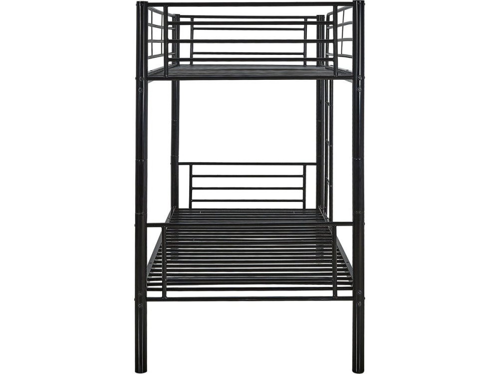 Letto a castello "ADAM" con cassetto estraibile - 90 x 190 cm - Metallo - Nero