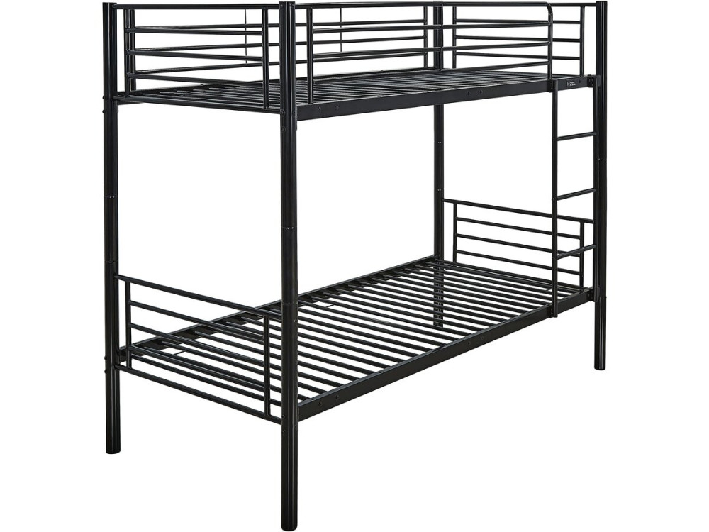 Letto a castello "ADAM" con cassetto estraibile - 90 x 190 cm - Metallo - Nero