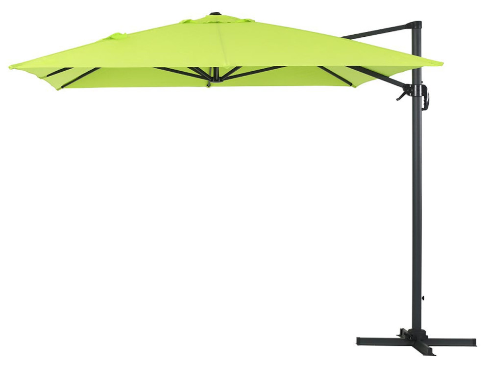 Ombrellone decentrato in alluminio SUN 4 - Rettangolare - 3 x 4 m - Verde