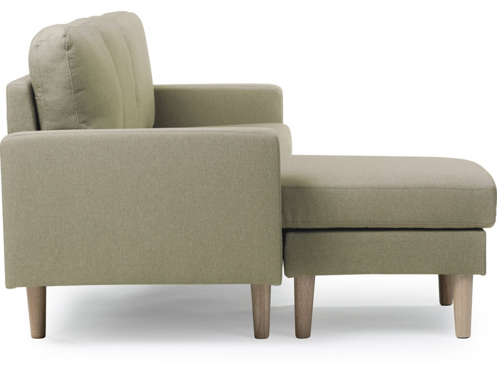 Divano angolare reversibile in tessuto "Gabby" - 3 posti - Beige